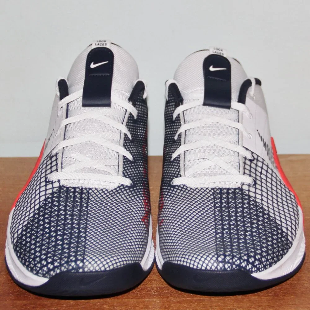 Nike Metcon 8 Crossfit Training Shoes Mens 14 White Crimson Obsidian - Picture 4 of 6